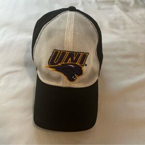 Legacy Trucker Hat Northern Iowa UNI Mesh SnapBack Black White Purple Panther